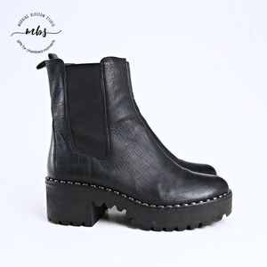 Vince Camuto Madisha Chelsea Boot Lug Sole Platform Ankle Boots Black Women 8